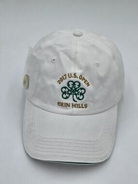 2017 US Open Erin Hills White Adjustable Golf Cap NWOT Pin Included